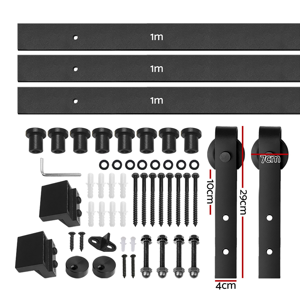 Cefito Sliding Barn Door Hardware Track Set 3m โ image 2