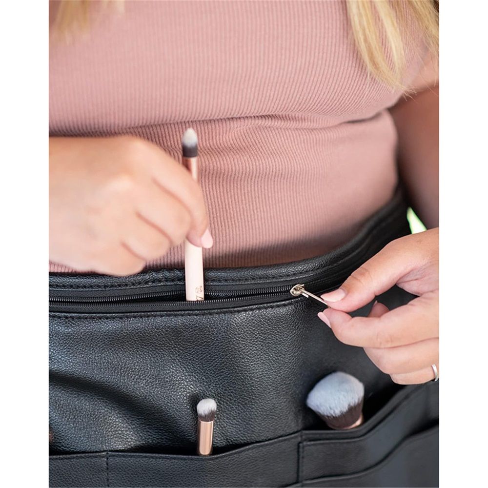 Hairstylist Waist Belt with Shears Pouch, Professional Hair Stylist & Makeup Brush Belt Salons Cosmetology Groomers Hairdresser Barber Waist Bag(Storage bag — image 4