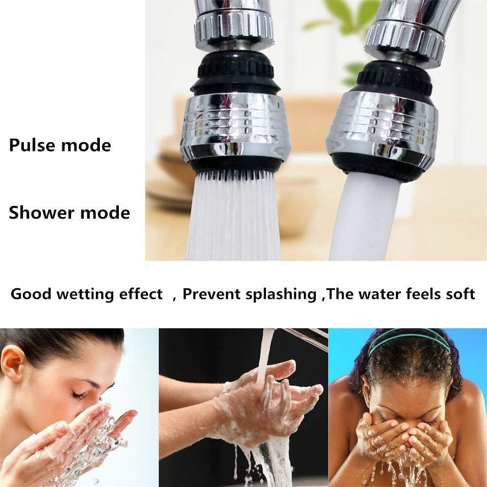 2PCS 360 Degree Swivel Faucet Aerator Deluxe Water Saving Faucet Sprayer Water Saving Bubbler Pressurized Faucet Filter Kitchen — image 4