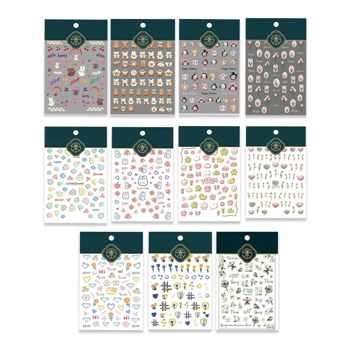 Chinese Style Floral Nail Stickers Gel Nail Stickers for DIY Nail Art - 991 โ image 3