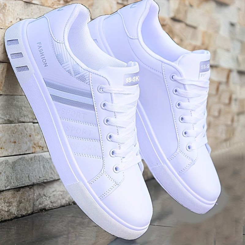 Koonexy Men'S Skate Shoes Low-Top Sneakers Pvc Sole Casual Sneakers Formal - White - Size 13(AU13/EU46) โ image 3
