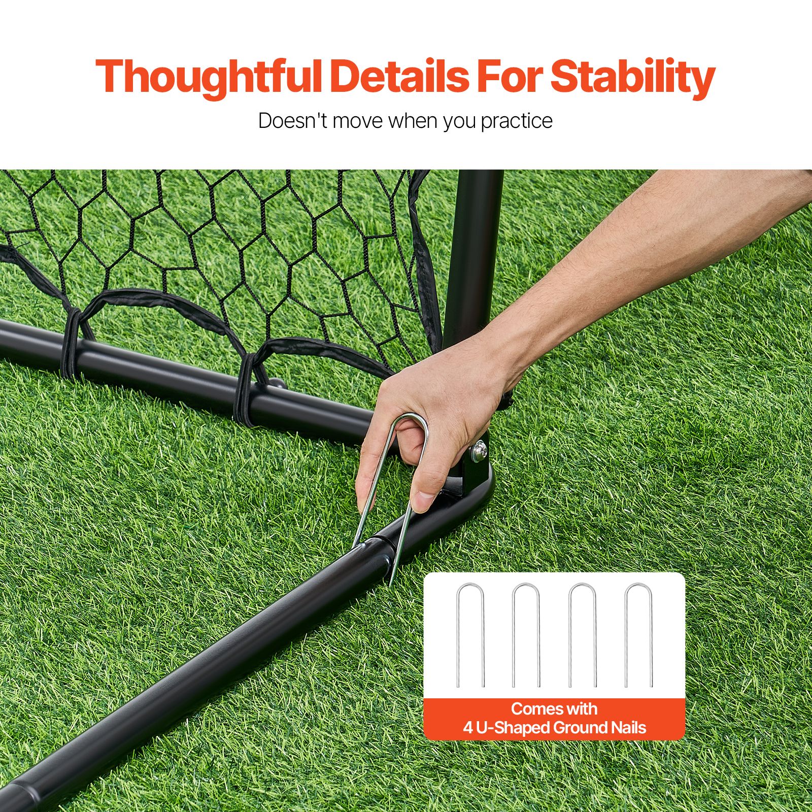 34"x34" Soccer Rebounder Net Kick-Back Portable Football Training Gifts โ image 6