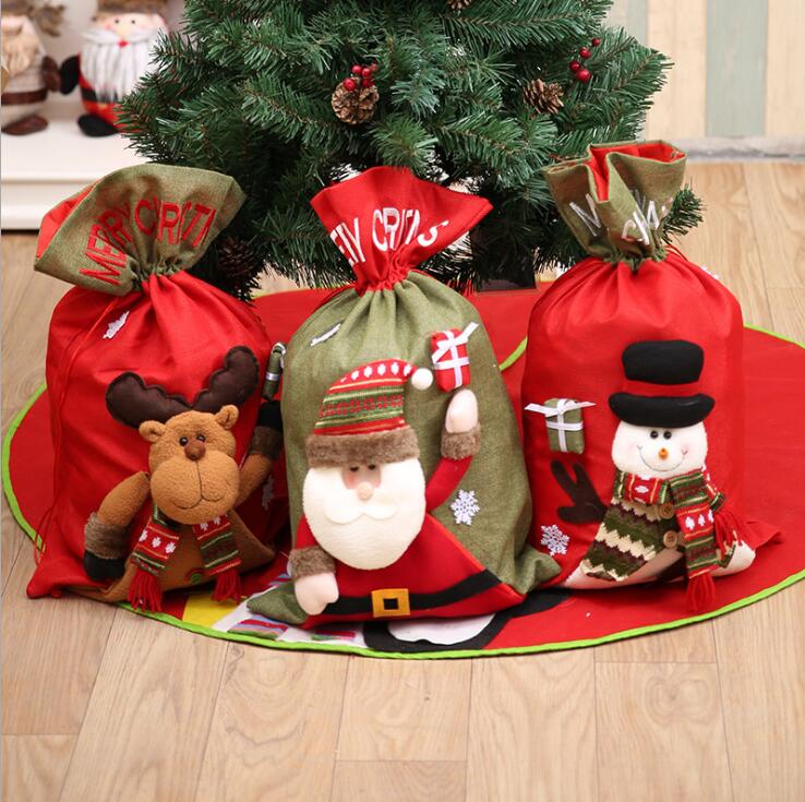 New Christmas Large Jumbo Felt Santa Sack Children Xmas Gifts Candy Stocking Bag, Reindeer (56x35cm) — image 2