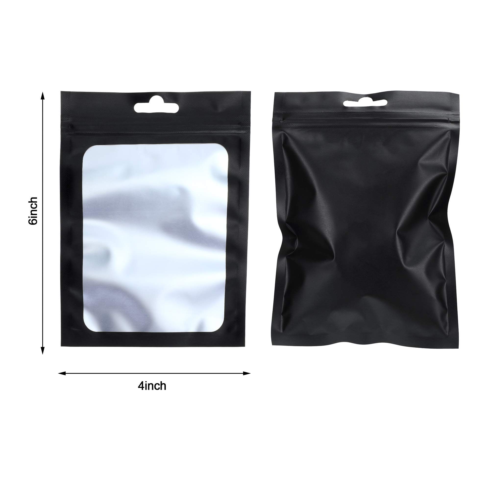 50 Pieces Resealable Foil Food Storage Bags with Clear Window Coffee Beans Packaging Pouch for Food Self Sealed Storage Supplies โ image 2