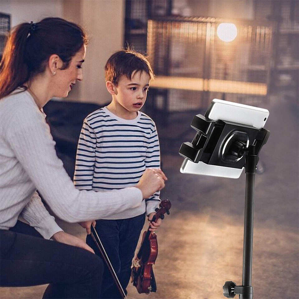 Adjustable 4.7-12.9" Stable Tripod Floor Stand Lazy Tablet Mount Holder for iPad — image 3