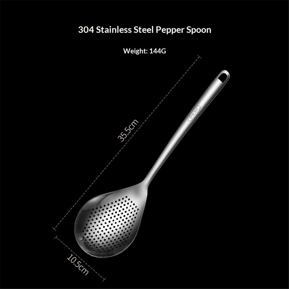 Slotted Spoon, 304 Stainless Steel Ladle Spoon Spider Strainer for Cooking and Frying, Pasta Strainer Spoon Frying Kitchen Cooking Colander — image 4