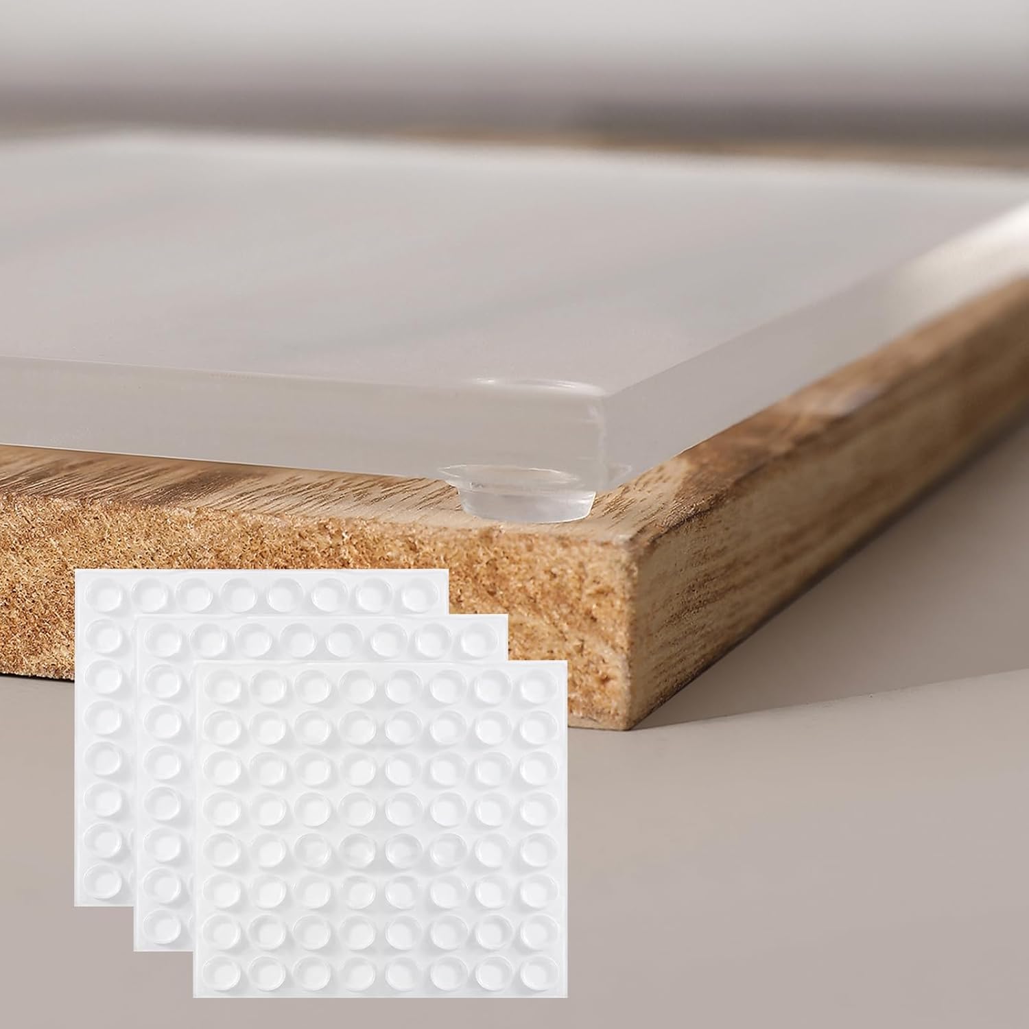 Cabinet Door Bumpers 192 Pcs Self Adhesive Sound Dampening Bumpers Pads, Clear Round Rubber Feet for Surface Protection and Furniture Noise Reduction, Drawers โ image 6