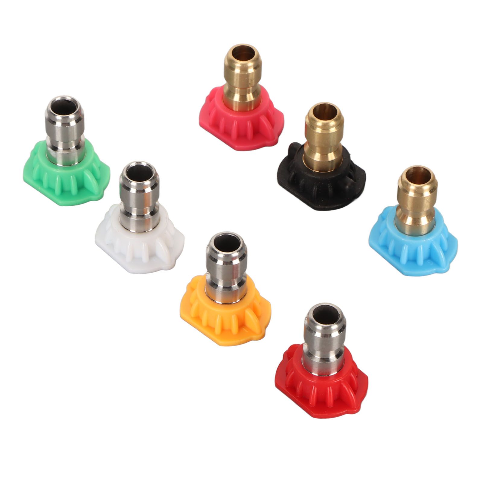 High Pressure Water Gun Nozzle 1/4 Inch 7 Colors Fan Shaped Multifunctional Pressure Washer Spray Nozzle — image 5