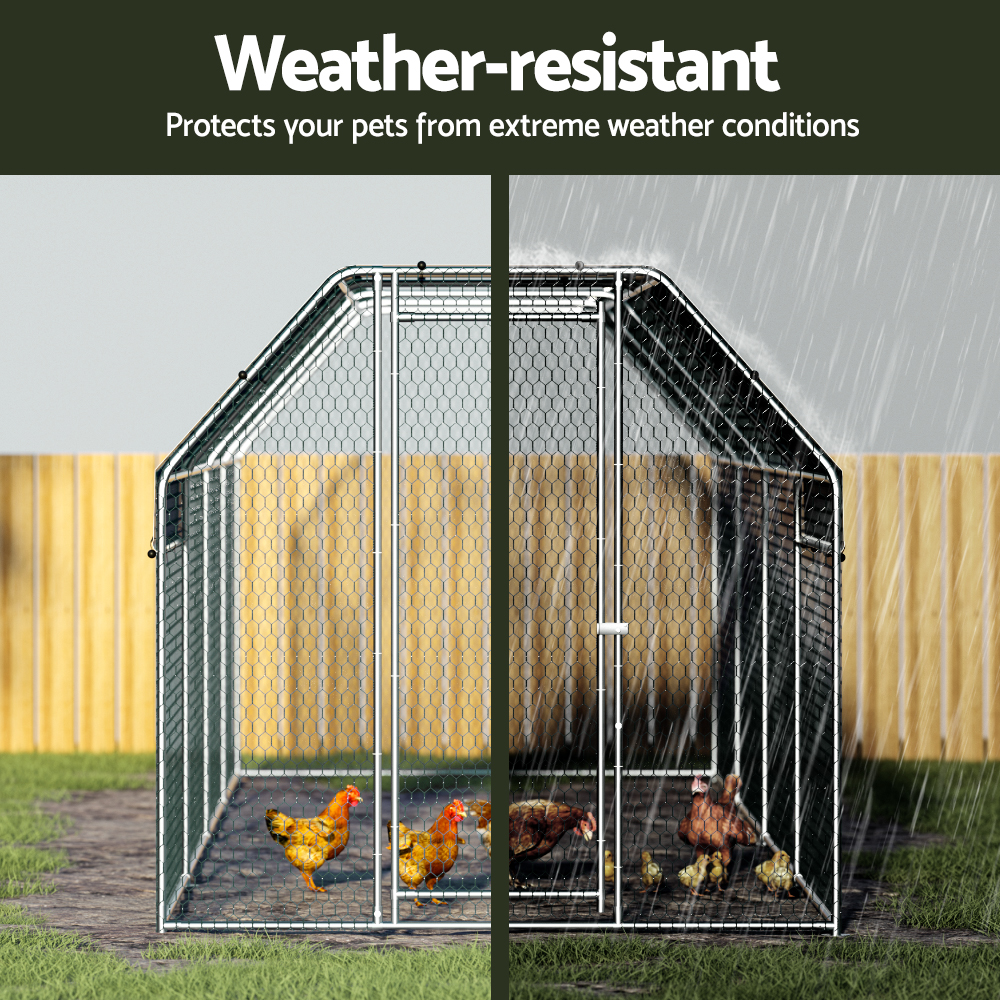 i. Pet Chicken Coop Cage Run Rabbit Hutch Large Walk In Hen House Cover 2mx8mx2m — image 5