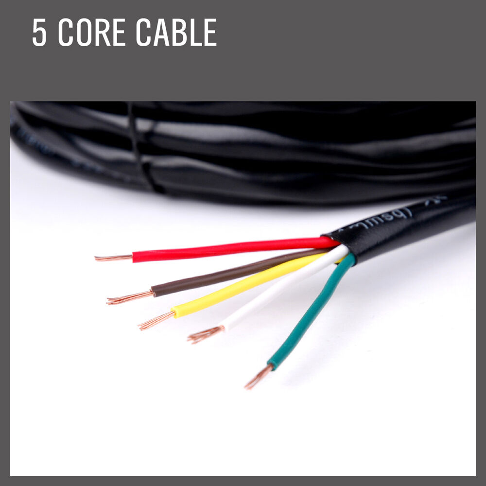 30M x 5 Core Wire Cable Trailer Cable Automotive Boat Caravan Truck Coil V90 PVC — image 4