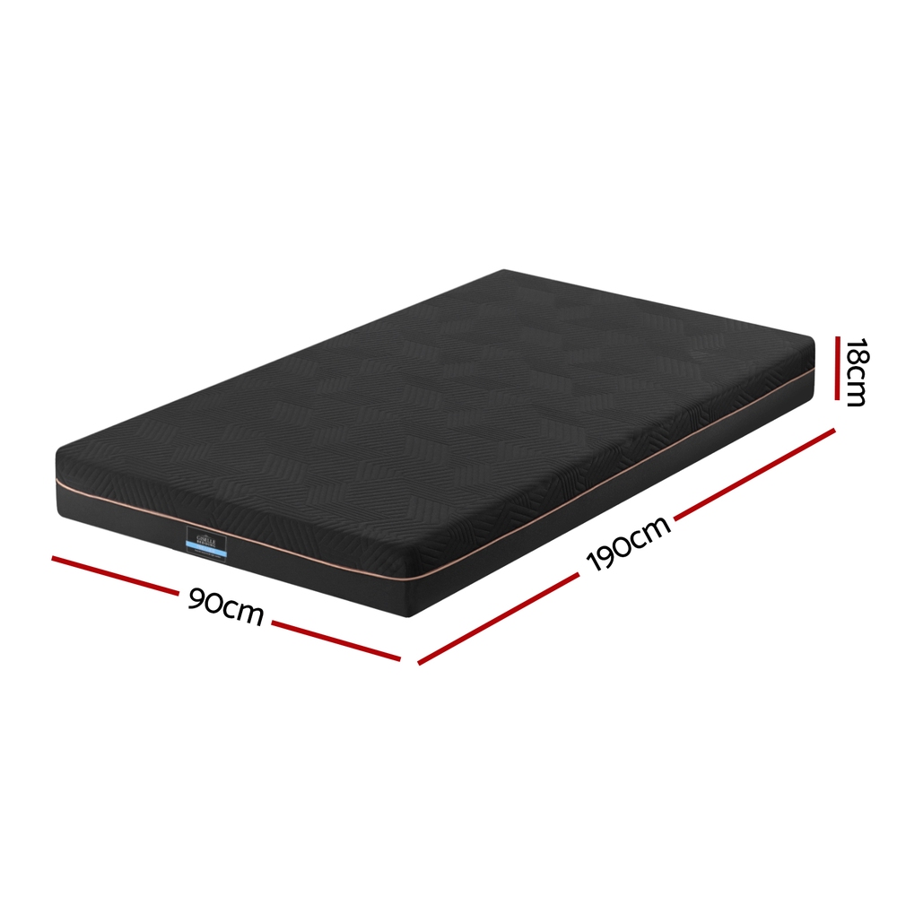 Giselle 18cm Memory Foam Mattress Green Tea Foam Cool Gel Foam Mattresses Single โ image 2