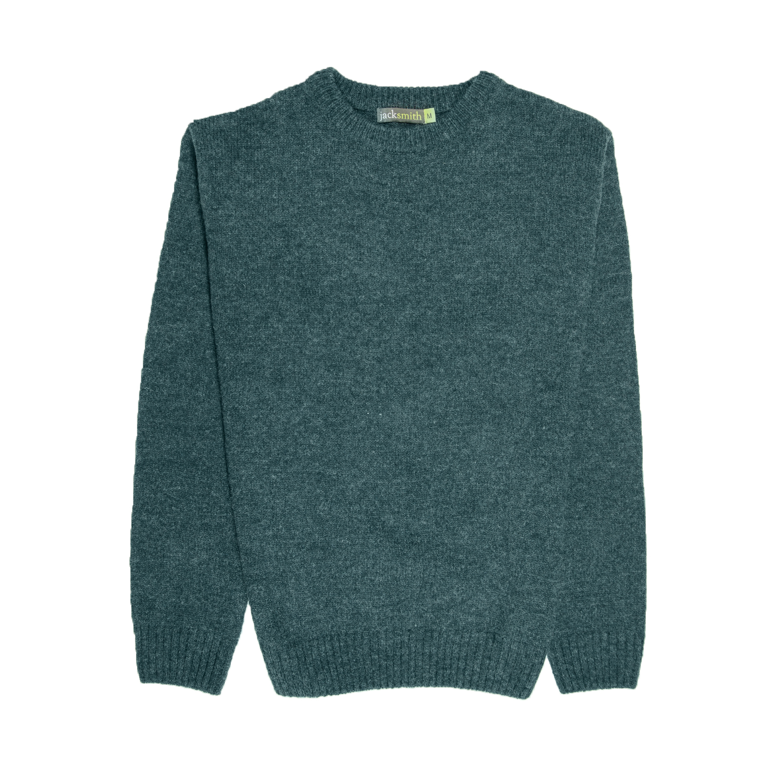 100% SHETLAND RAGG WOOL CREW Round Neck Knit JUMPER Pullover Mens Sweater Knitted - Sherwood — image 6