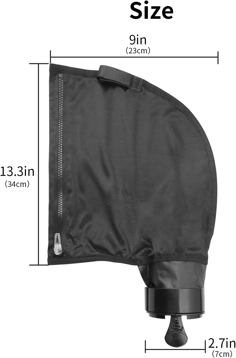 Black Nylon Mesh Pool Cleaner Bags,All Purpose Filter Bag K13 K16 with Zipper Replacement for Polaris 280 and 480 Pool Cleaner(2 Pack) โ image 6