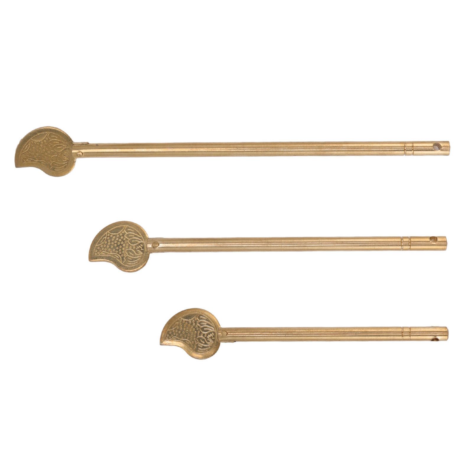 3PCS Cabinet Key Latch Leaf Shaped Cabinet Locking Pin Brass Chinese Latch Bolt for Home Furniture — image 2