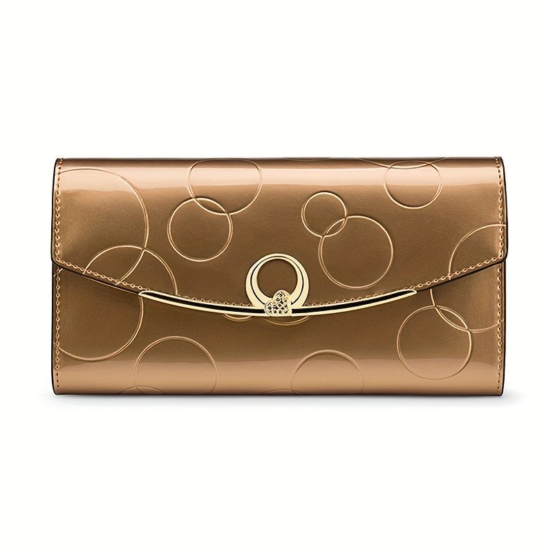 Women'S Genuine Leather Wallet Long Wallet Clutch Large Capacity Wallet - Burgundy - Size m โ image 6