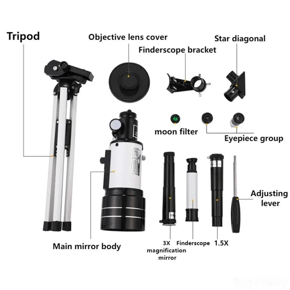 HD Astronomical Telescope with Desktop Tripod and Up to 150X Combo Magnification โ image 3