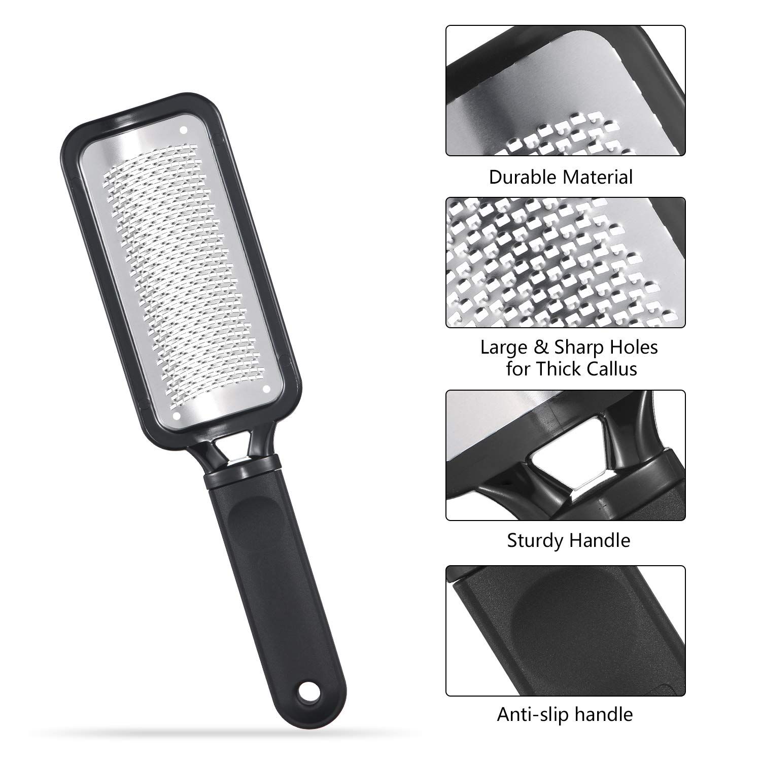 Foot Callus Remover Foot Scrubber Dead Skin Remover Foot File Heel Scraper for Cracked Heels Foot Exfoliator — image 2