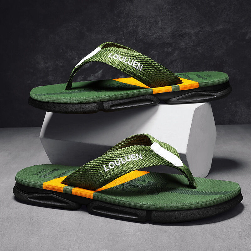 Men's Flip Flops: 4 Colors, EVA-PVC Blend, Comfort & Style for Summer Beach & Daily Wear(Green-45) — image 6
