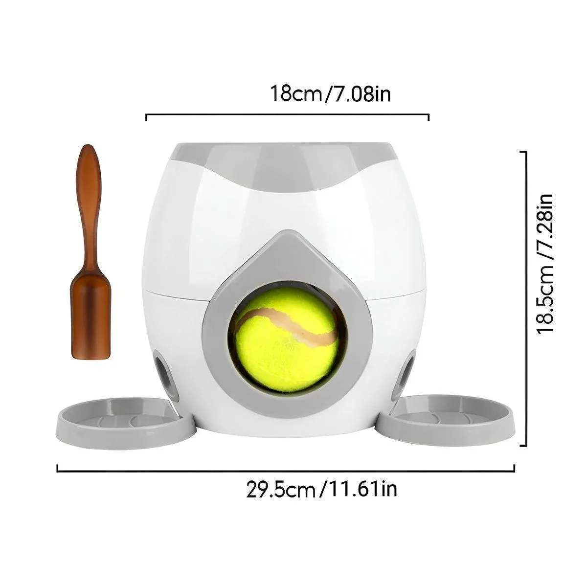 Interactive Dog Toy Tennis Feeder Machine for Training and Treat Rewards - Green — image 4