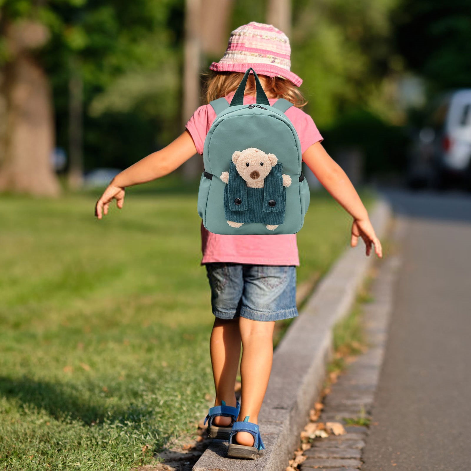 1 Pcs Travel Backpack,Cute Custom BookBag with Detachable Bear,Travel Backapck for Women/Men Casual Laptop Bookbag,Large Capacity Backpack for Birthday — image 4