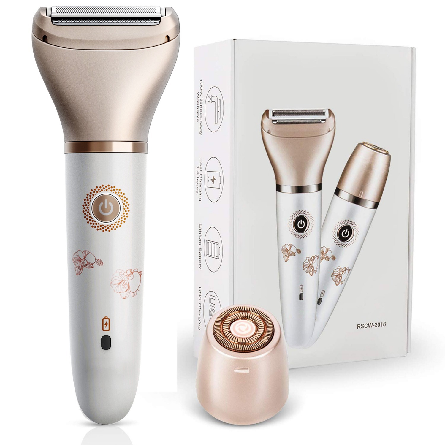 2-in-1 Women's Hair Removal Device - Electric Shaver & Facial Epilator, USB Rechargeable, Waterproof — image 5