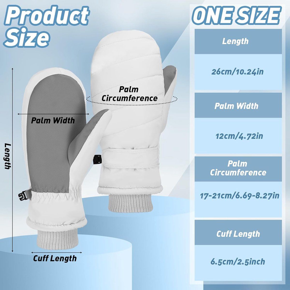 Waterproof ski gloves for women in winter — image 4
