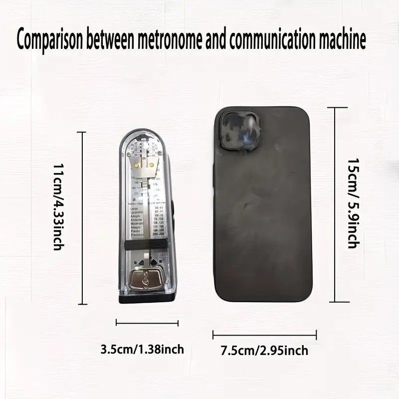 Portable Mini Mechanical Metronome β Battery-Free Instrument Beat Keeper, Universal Rhythm Training Aid for Piano, Guitar, Ukulele, and Wind Instruments(RED) β image 6