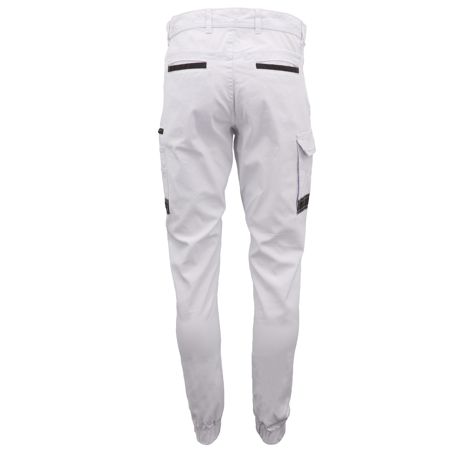 Men's Cargo Cotton Drill Work Pants UPF 50+ 13 Pockets Tradies Workwear Trousers, White, 30 โ image 2
