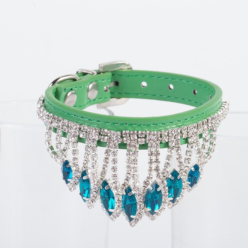 Dog Collar Mountain and water PU Princess Style purple M# 1.3cm wide * 35cm total length, neck circumference 26cm-32cm — image 5