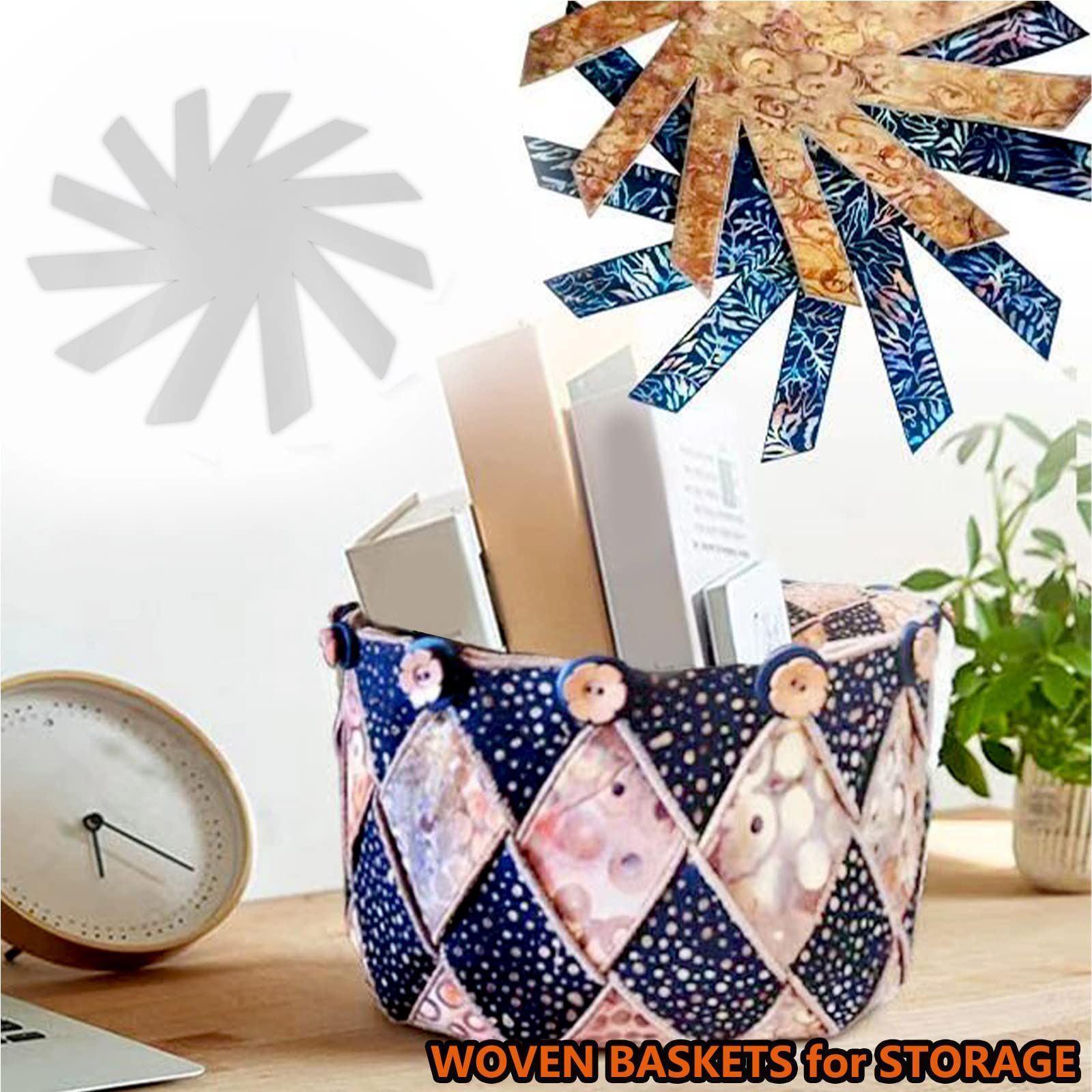 Woven Storage Basket Quilting Rulers and Templates, Spiral Storage Basket Sewing Templates, DIY Acrylic Quilting Templates for Sewing — image 5