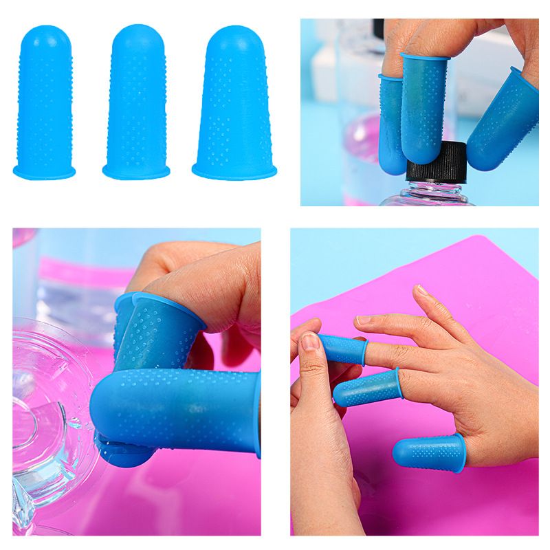 12 Pieces of hot Glue Gun Finger caps, Rubber fingertips, Silicone Finger Protectors, Finger cot caps for Inventory — image 4
