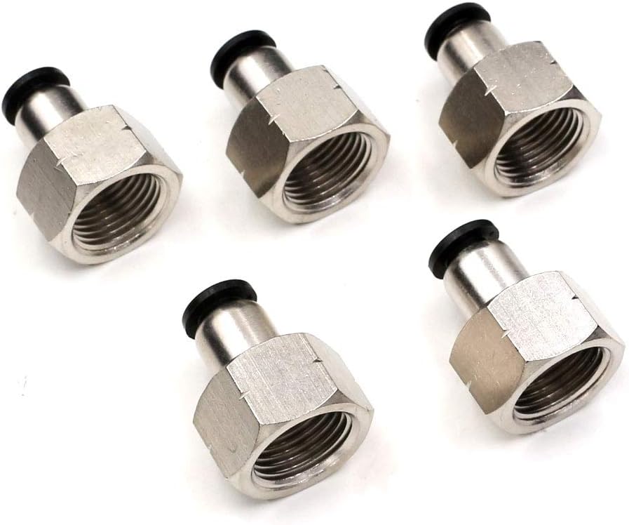 3/8 NPT Air Lines Fittings 1/4 OD Tubing Push Connect Air Fittings Quick Connect Tube Fittings Push in Connectors Fittings Air Hose Fittings Pneumatic Fittings