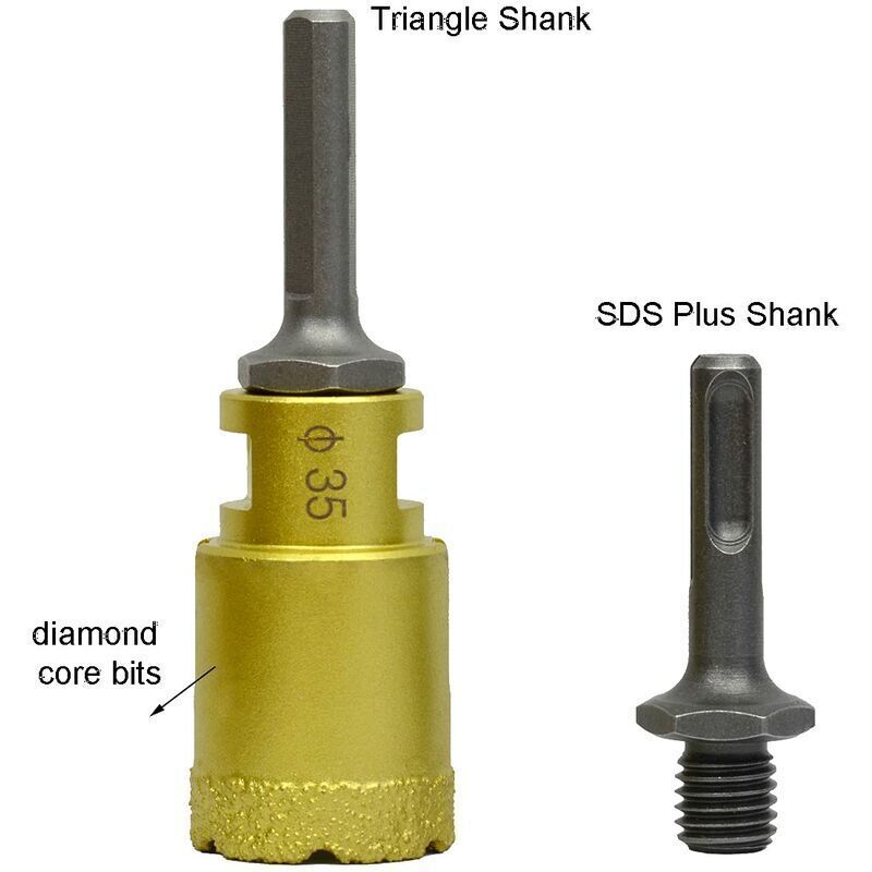 M14 external thread to SDS Plus internal thread and internal triangle adapter for drill grinder, from DEBUNS โ image 5