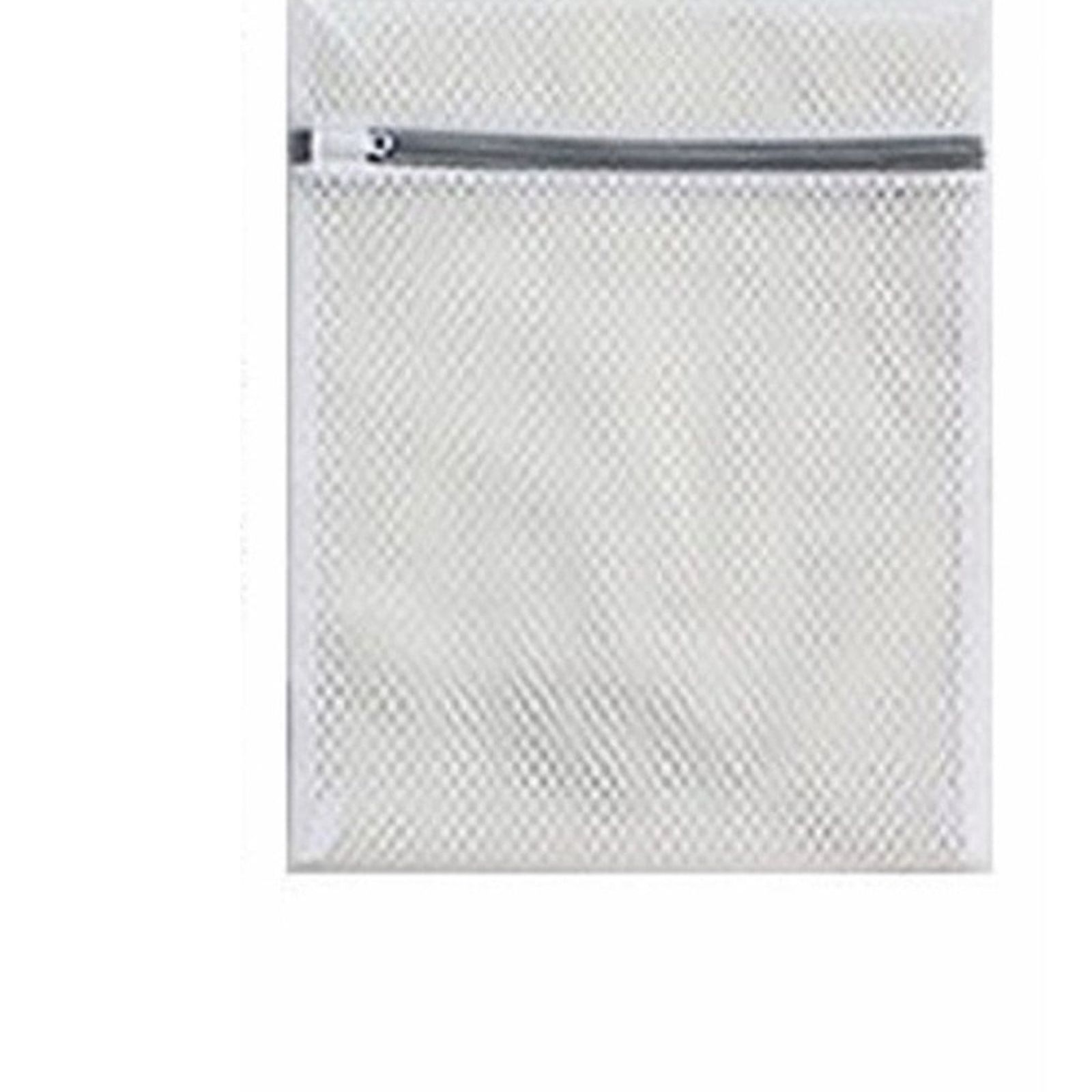 1 Piece Honeycomb Delicates Laundry Bag, Zippered Mesh Wash Bag for Cotton Clothes, Sheets and Shoes, White, 40 × 30 cm
