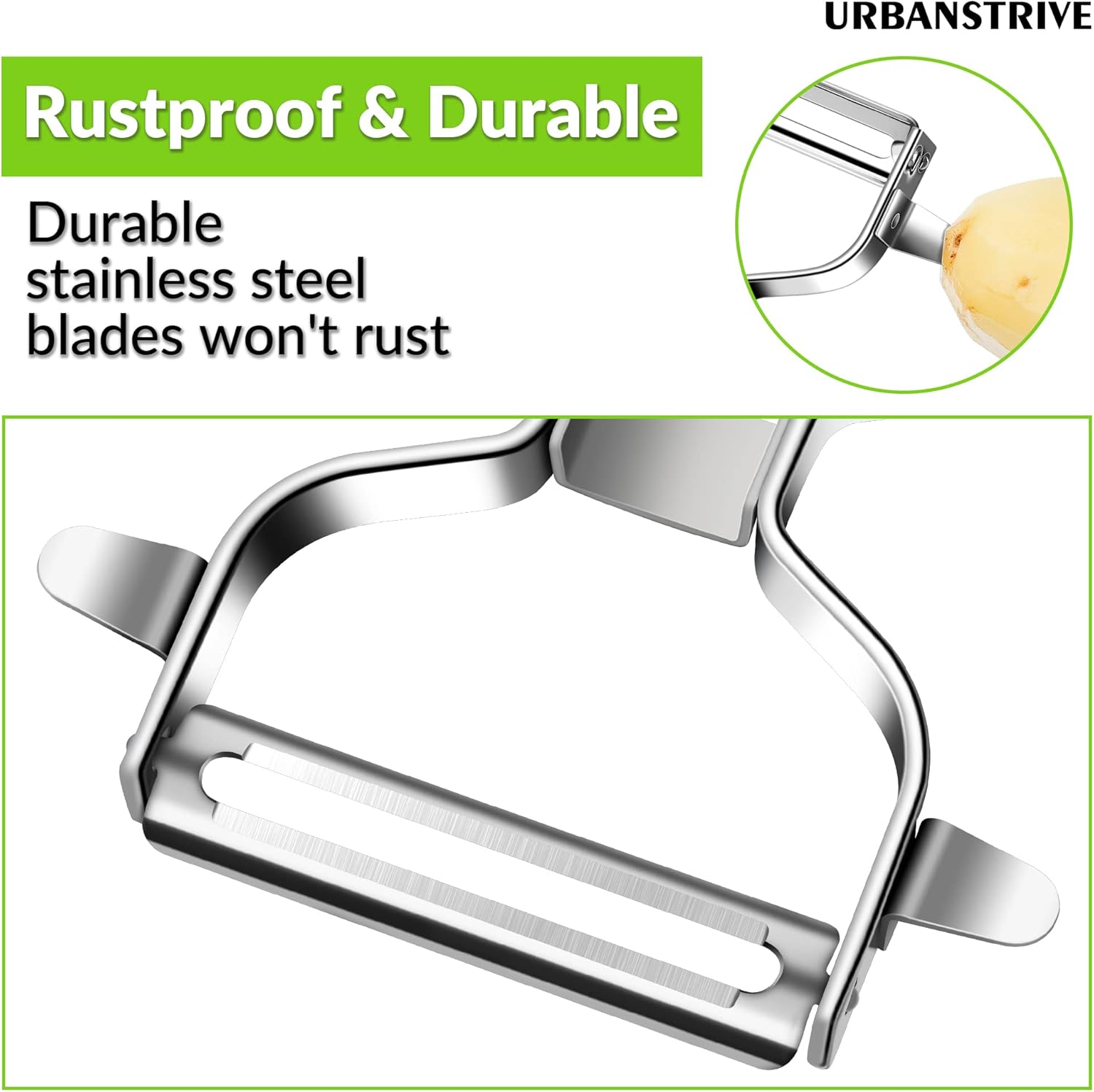 Stainless Steel Y Shaped Vegetable Peelers For Kitchen, Heavy Duty Potato Peeler Hand, Fruit Peeler Veggie Peeler, Kitchen Food Peelers, Comfortable Handle โ image 6