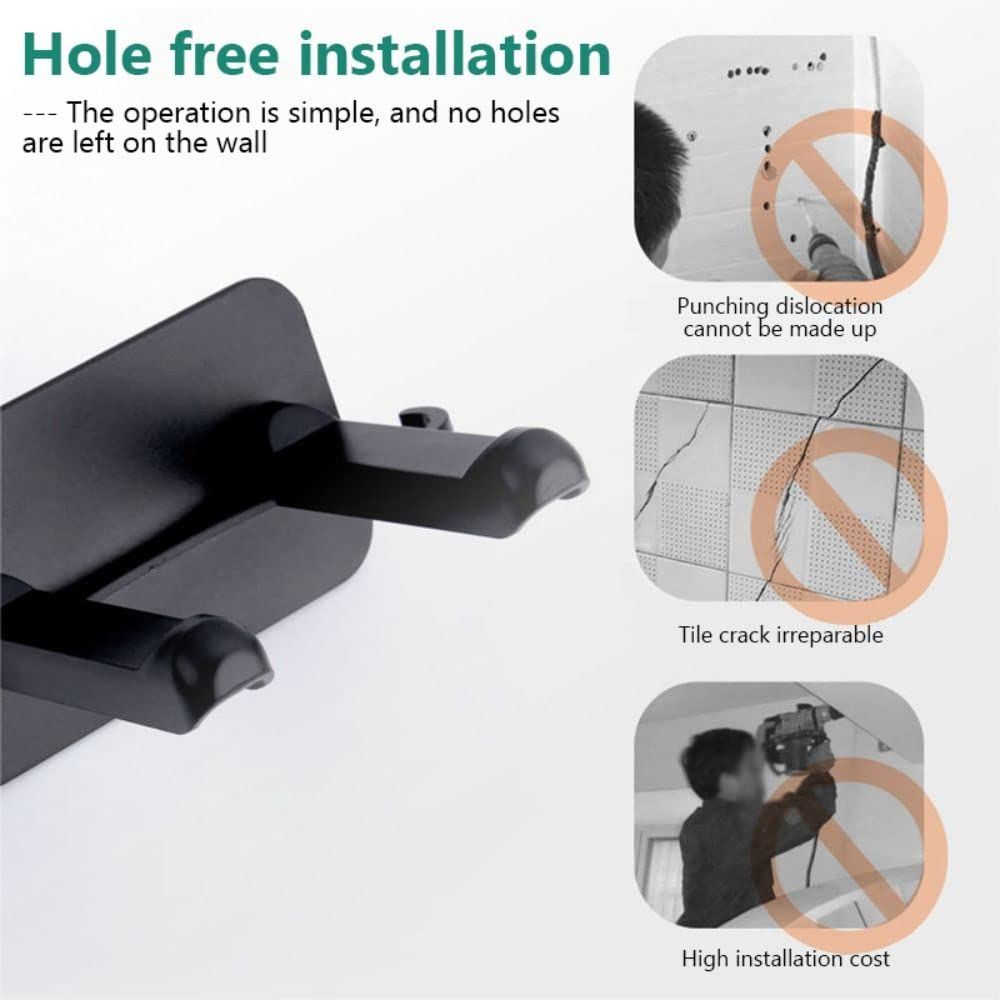 Dryer Holder, Wall Mounted Bathroom Hair Dryer Rack, Self Adhesive Blow Dryer Hanger, Storage Organizer Shelf, Space Organizer — image 2