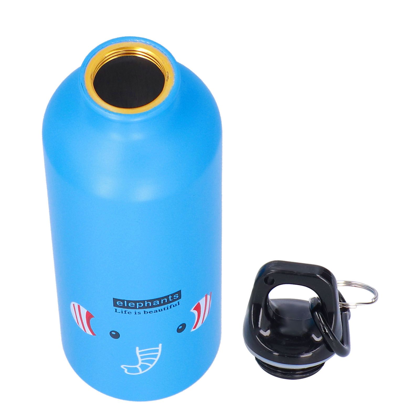 Kids Water Bottle Cute Cartoon 500ml Aluminum Insulated Water Bottle Sport Water JugBlue Elephant โ image 2