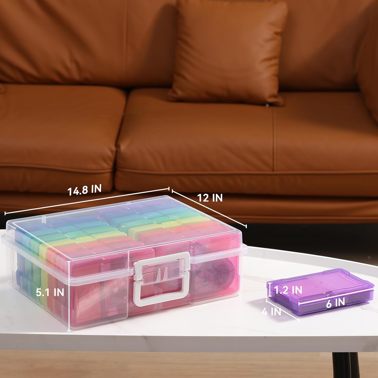 Photo Album Organizer 4 × 6 Inch Colourful Photo Storage Set — image 3