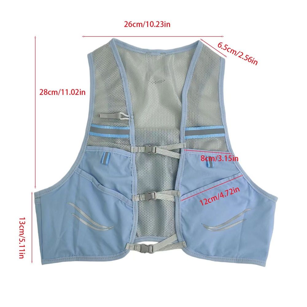 Running Vest Hydration Backpack for Men Women, Lightweight Breathable Hydration Packs, Adjustable Chest Straps Daypack, Reflective Water Running Vest — image 3