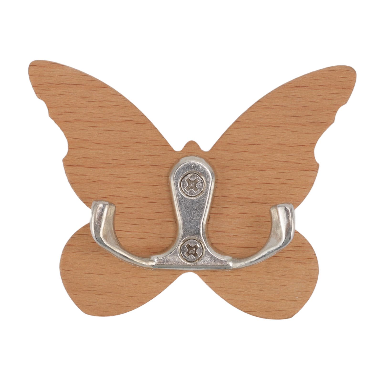 Wooden Butterfly Wall Hook Wood Wall Mounted Hanger for Coat Clothes Hat Towel — image 4