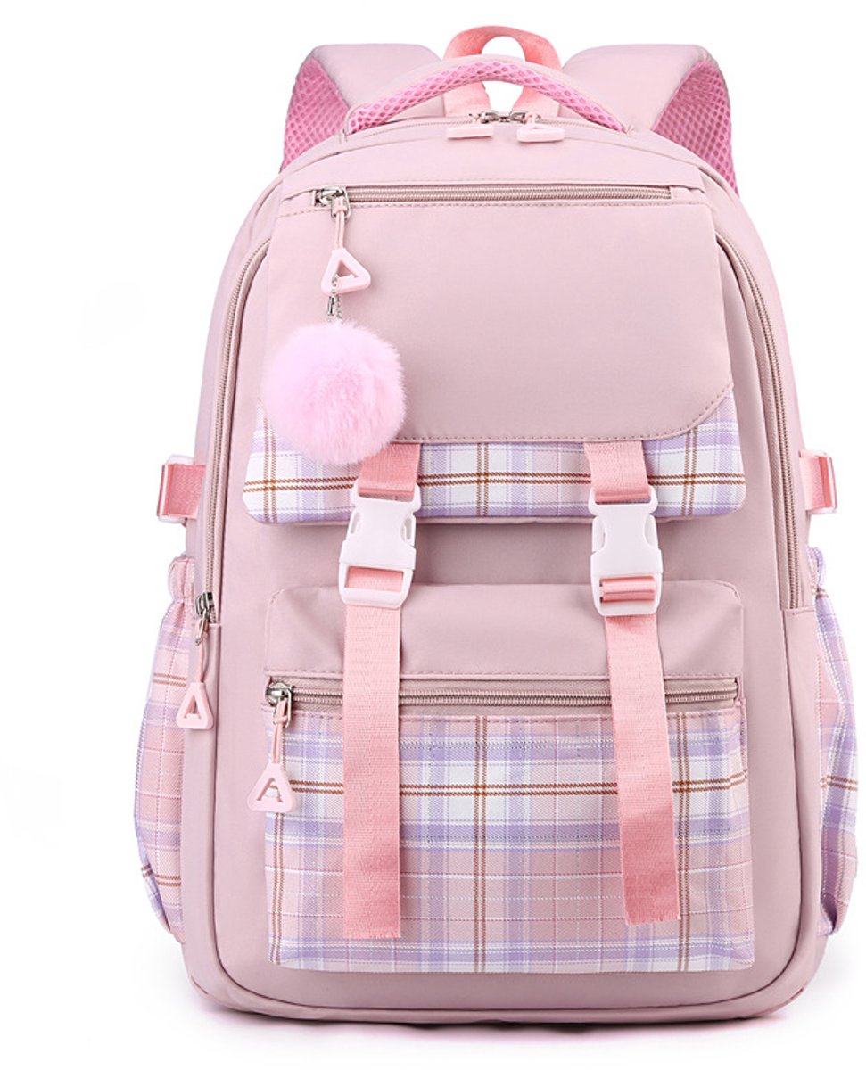 Girls School Student School Bag Outdoor Backpack - Youth School Bag - Backpack - Pink - Luxury Backpack - Laptop Bag - School Bag - Backpack - Rucksack - Large