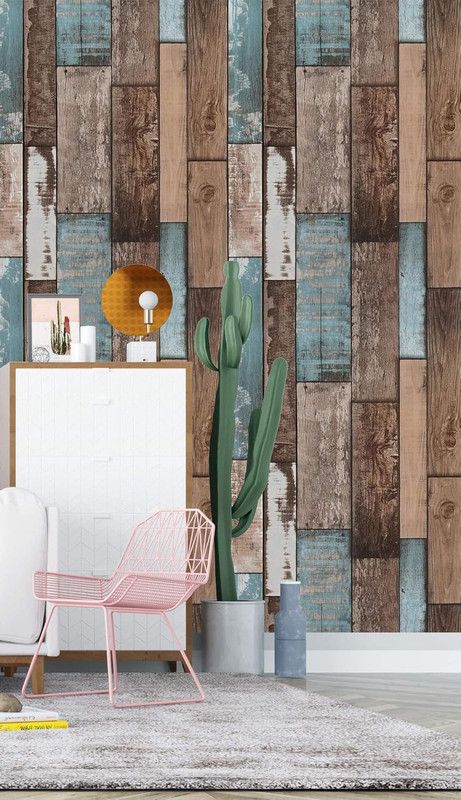 Self Adhesive Vinyl Wallpaper For Furniture Countertop Emerald green brown wood grain Pattern Decorative Sticker,0.45 × 6M — image 2