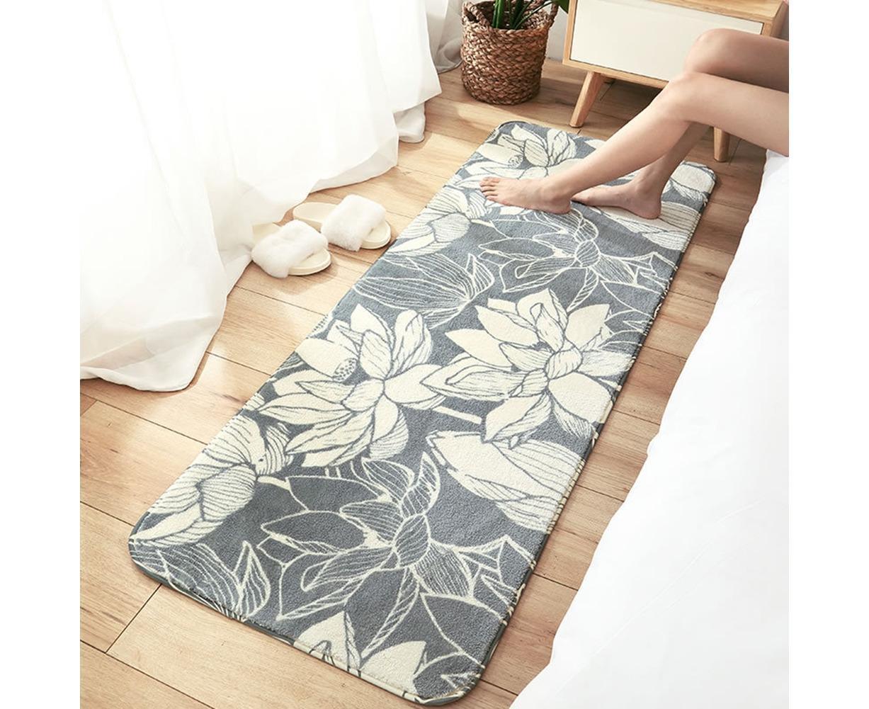 Floral Print Anti Slip Carpet Floor Mat Rug Cushion Bedroom Living Room Decor-60*160cm โ image 4