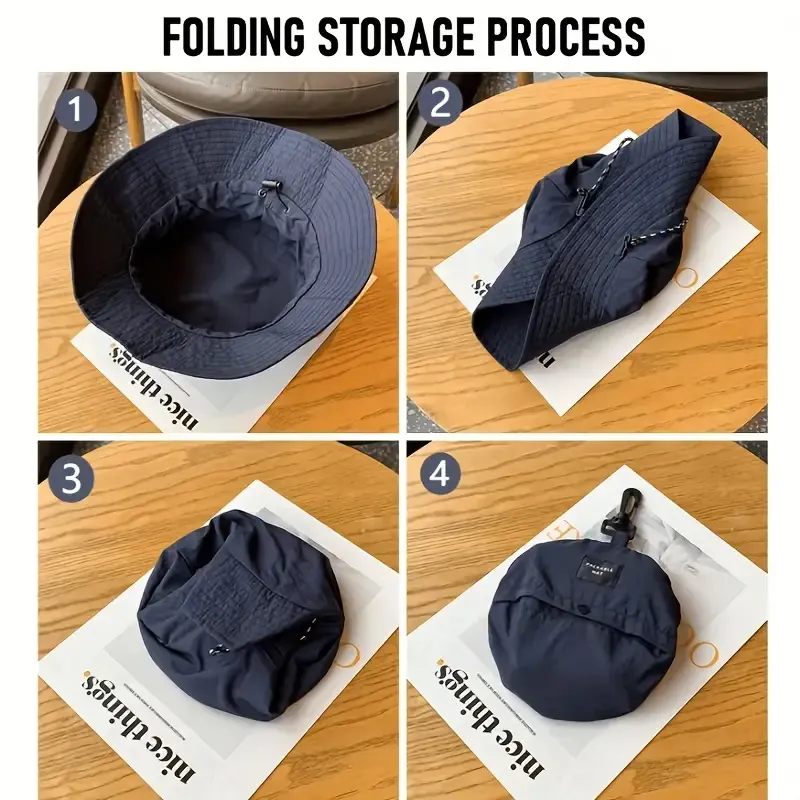 New Unisex Wide Brim Bucket Hat UPF 50+ Sun Protection, Foldable & Windproof Linen Blend Hat for Hiking, Fishing, Beach & Vacation/black — image 5
