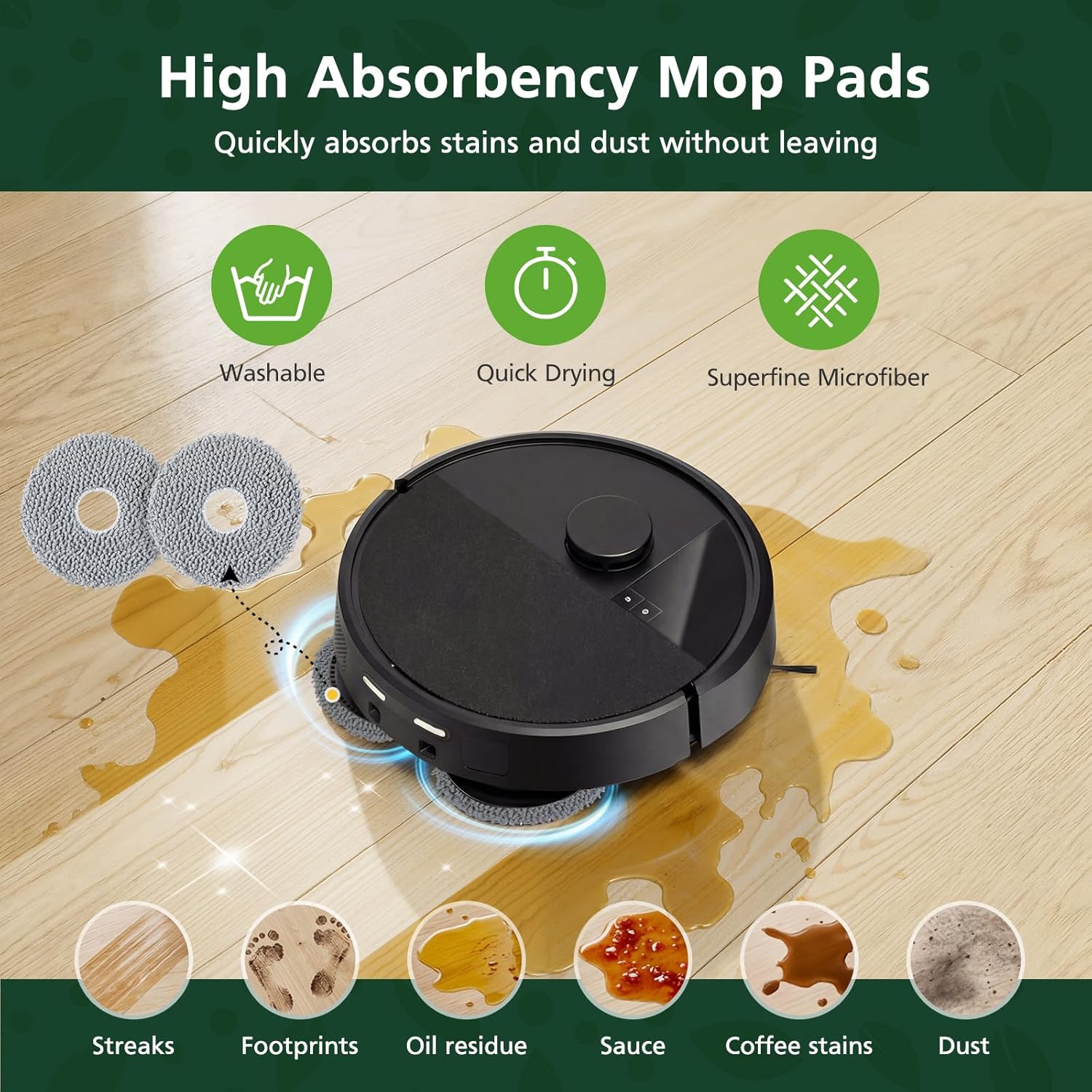 25 Pcs Replacement Parts Kit for iRobot Roomba Plus 405/505 / 507 Combo Robot Vacuum, Accessories Include 2 Main Brush, 6 Vacuum Bags, 4 Hepa Filters, 6 Mop โ image 4