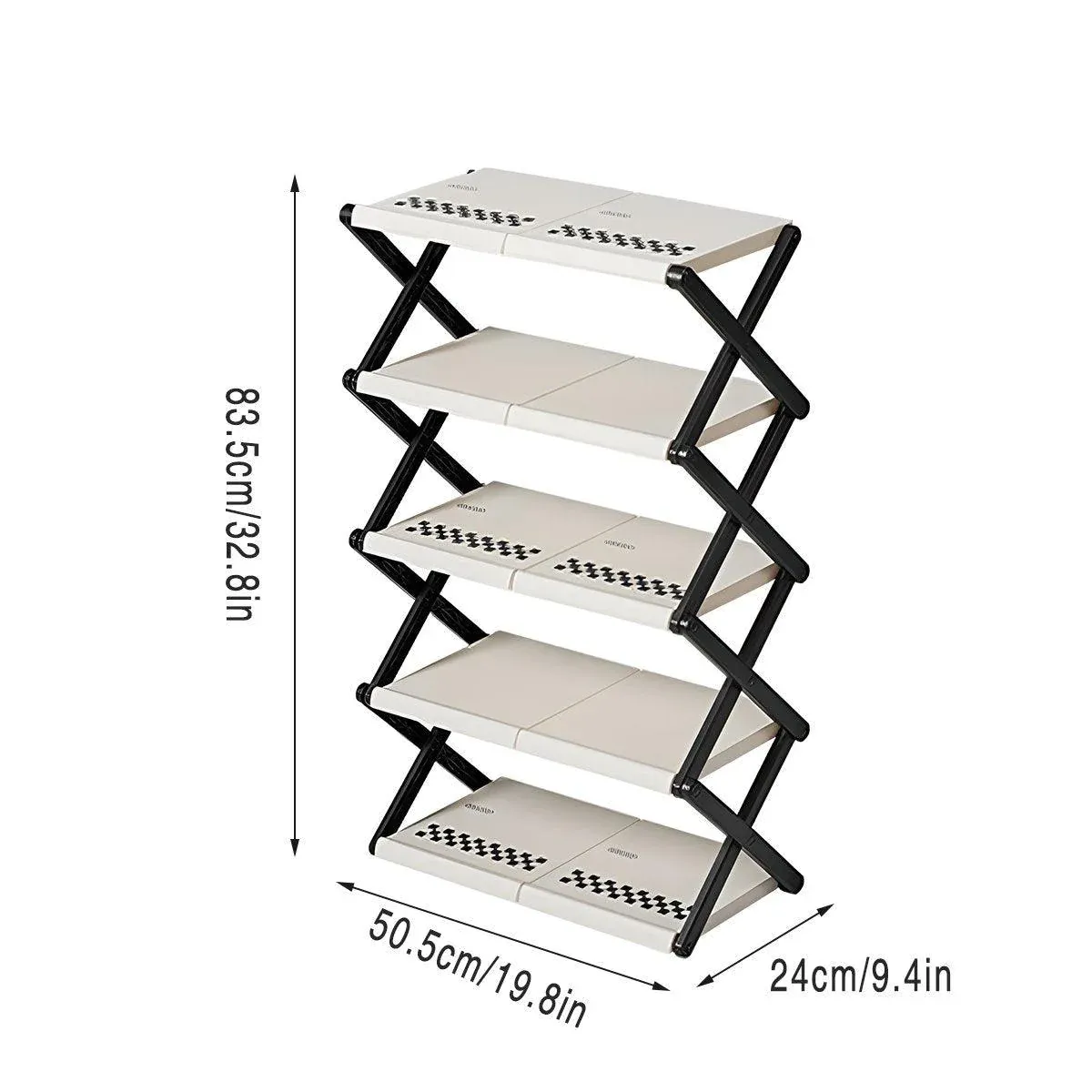 5 Tier Folding Shoe Rack Simple Shoe Storage Organizer for Home and Closet Use — image 3