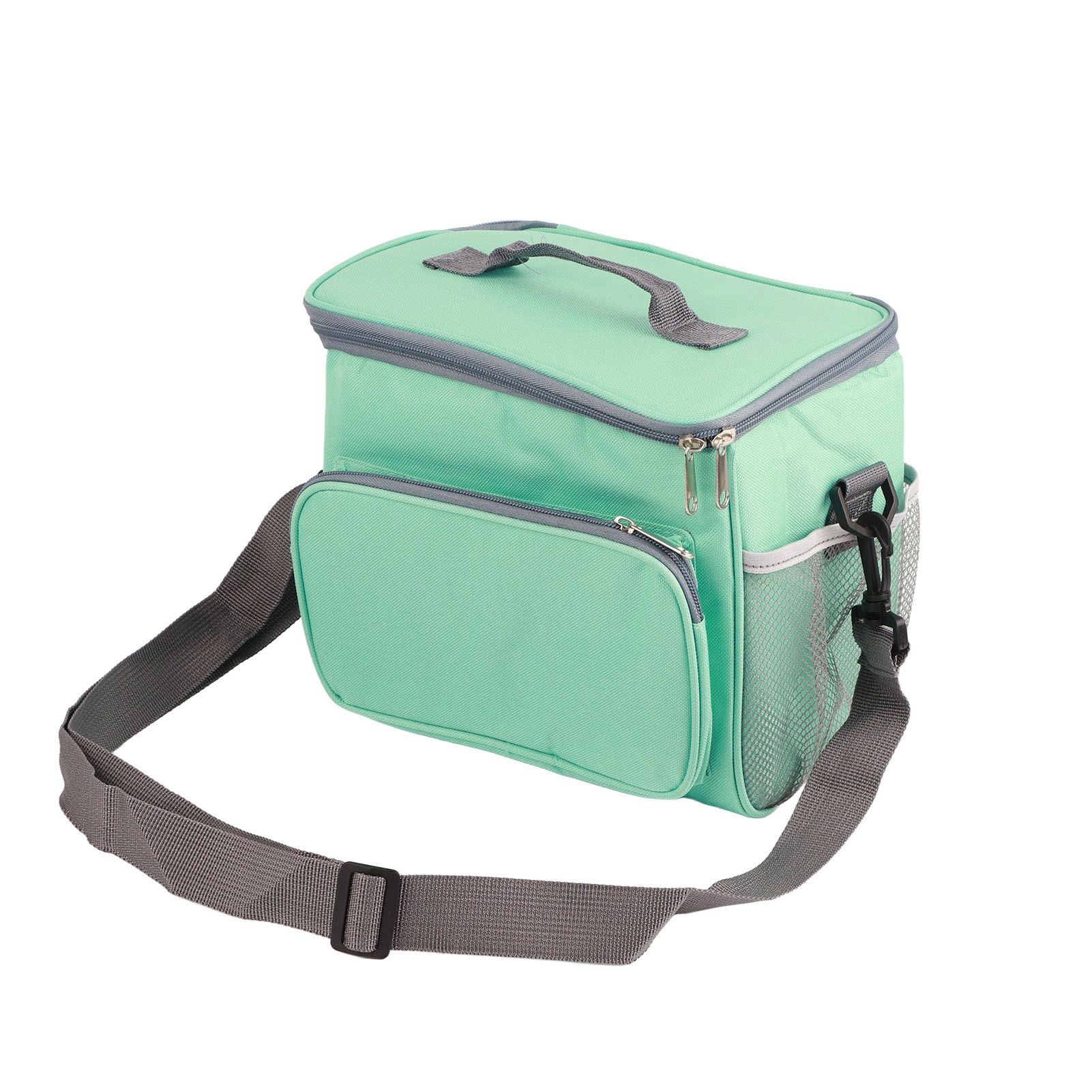 Insulated Bag Cloth Multifunction Modern Thermal Lunch Handbag with Single Shoulder for Home Work Green — image 2