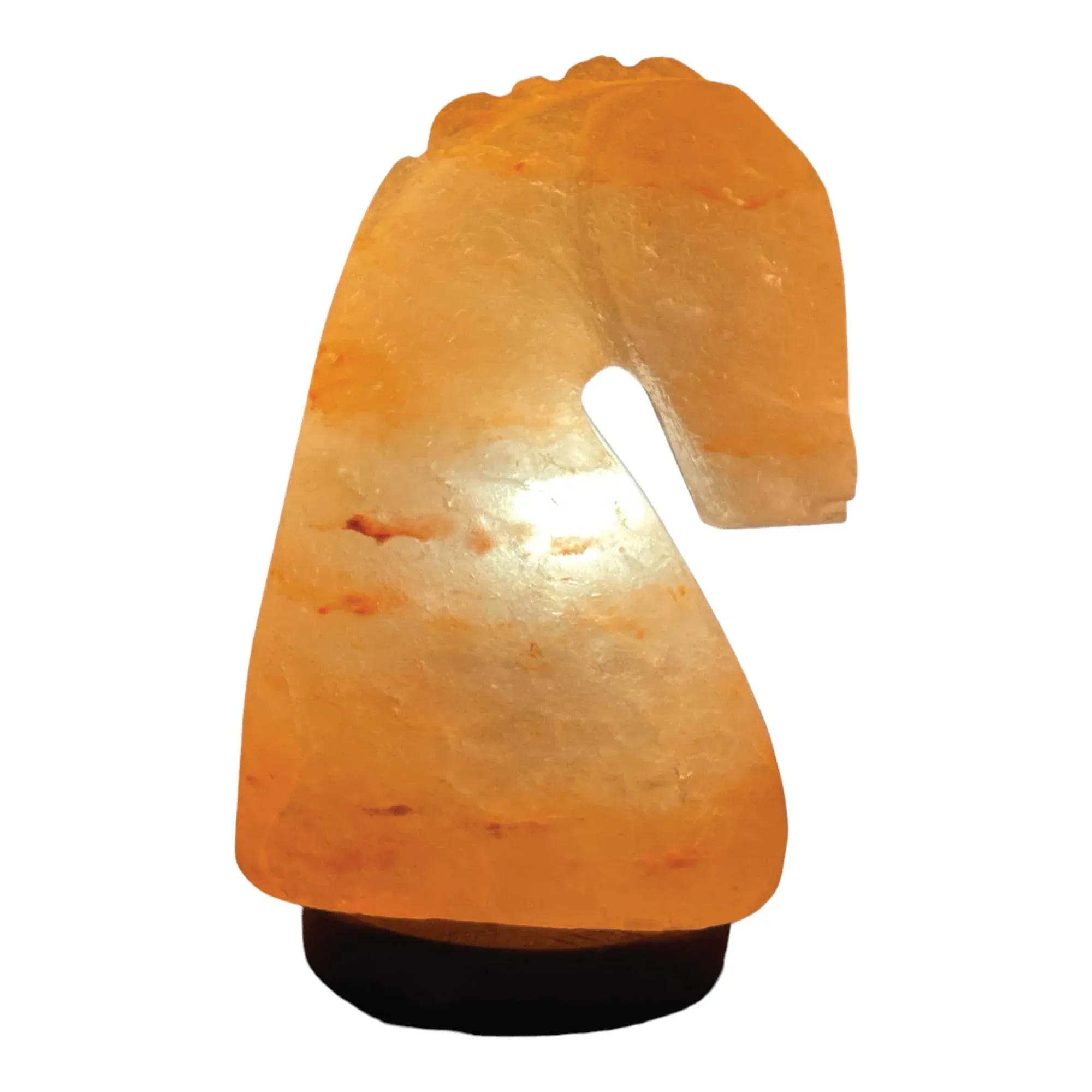 12V 12W Horse Himalayan Pink Salt Lamp Carved Knight Rock Crystal Light Bulb On/Off โ image 4