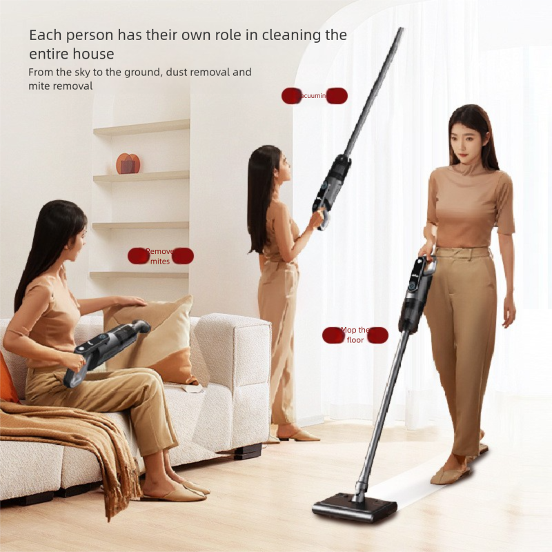Black spray-painted model Wireless Stick Vacuum Cleaner with 14000Pa Suction, HEPA Filter & 350ml Water Tank for Wet Dry Cleaning โ image 4