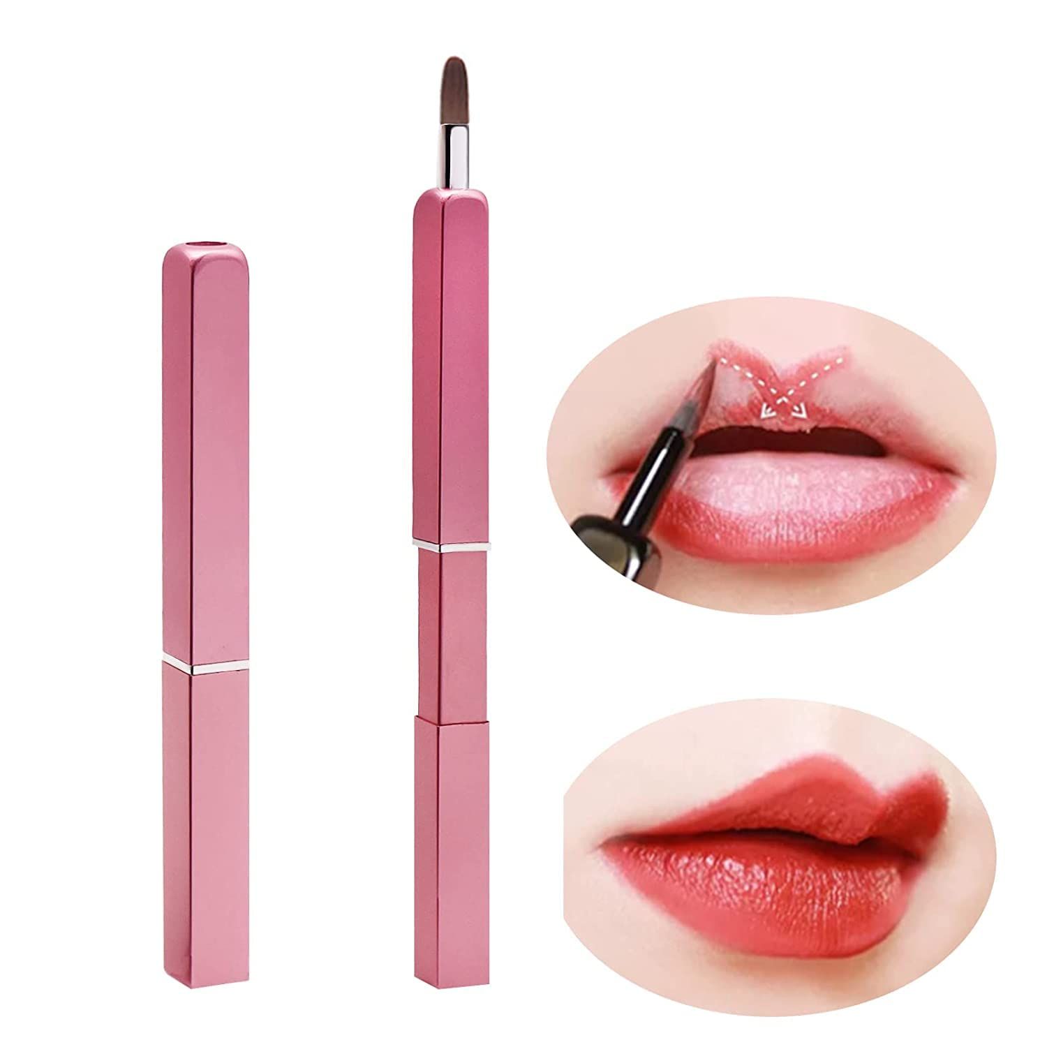 4 PCS Exquisite Professional Lip Brush Applicators-Retractable Lipstick Brushes- Lipstick Gloss Makeup Brush Tool For Women — image 4